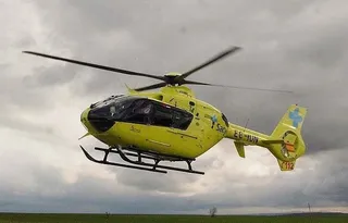 Foto de archivo de un helicóptero medicalizado