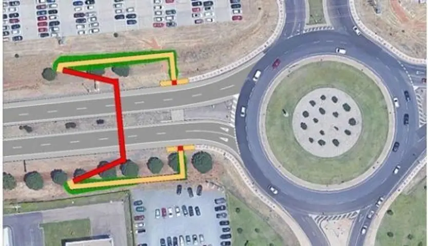 Plano Pasarela peatonal Carbajosa