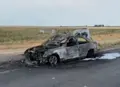 Vehículo calcinados en la SA-810, en el Campo de Peñaranda | Guardia Civil de Salamanca 