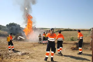 Incendio. Foto de archivo.