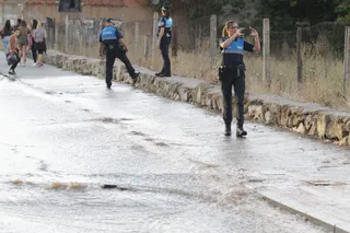 Reventón en el camino de las aguas