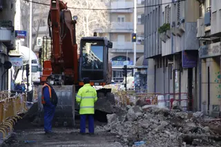 Obras, calles cortadas, estrechamientos, Álvaro Gil