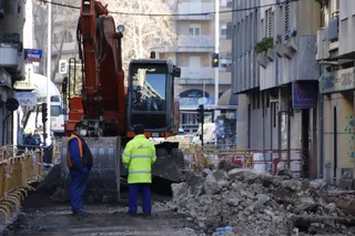 Obras, calles cortadas, estrechamientos, Álvaro Gil
