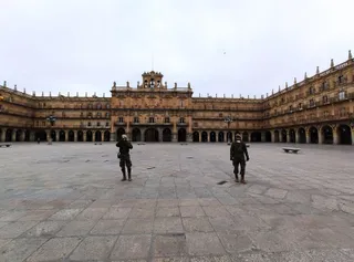 militares salamanca coronavirus plaza mayor