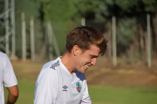 Cristeto, en un entrenamiento con el Salamanca CF UDS | Andrea