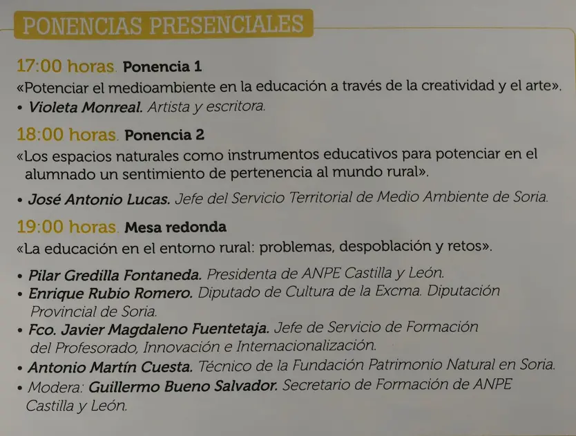Ponencias del viernes, 24 de octubre, en el II Congreso Eduación Rural de ANPE