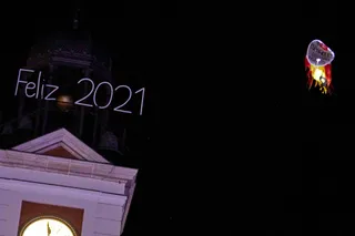 El dron que sobrevoló la Puerta del Sol. | EP