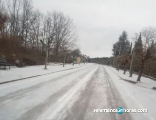 Hielo en carretera