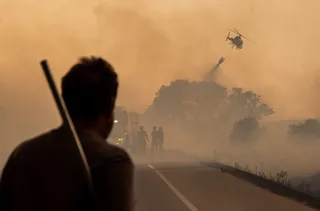 Imagen del incendio en la localidad de la Fuente de San Esteban(Salamanca) | Jose Vicente