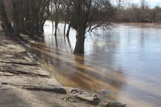 Huerta, el Tormes crecido tras las últimas lluvias inunda la playa y la zona de ribera (11)