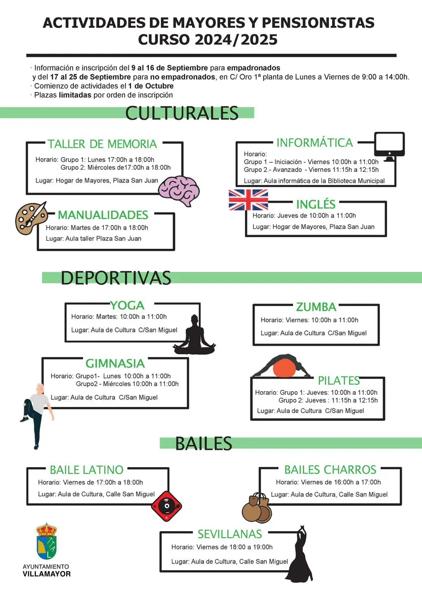 Programa de actividades mayores Villamayor