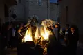 La lluvia obliga a proteger la imagen de Santa Teresa de Jesús