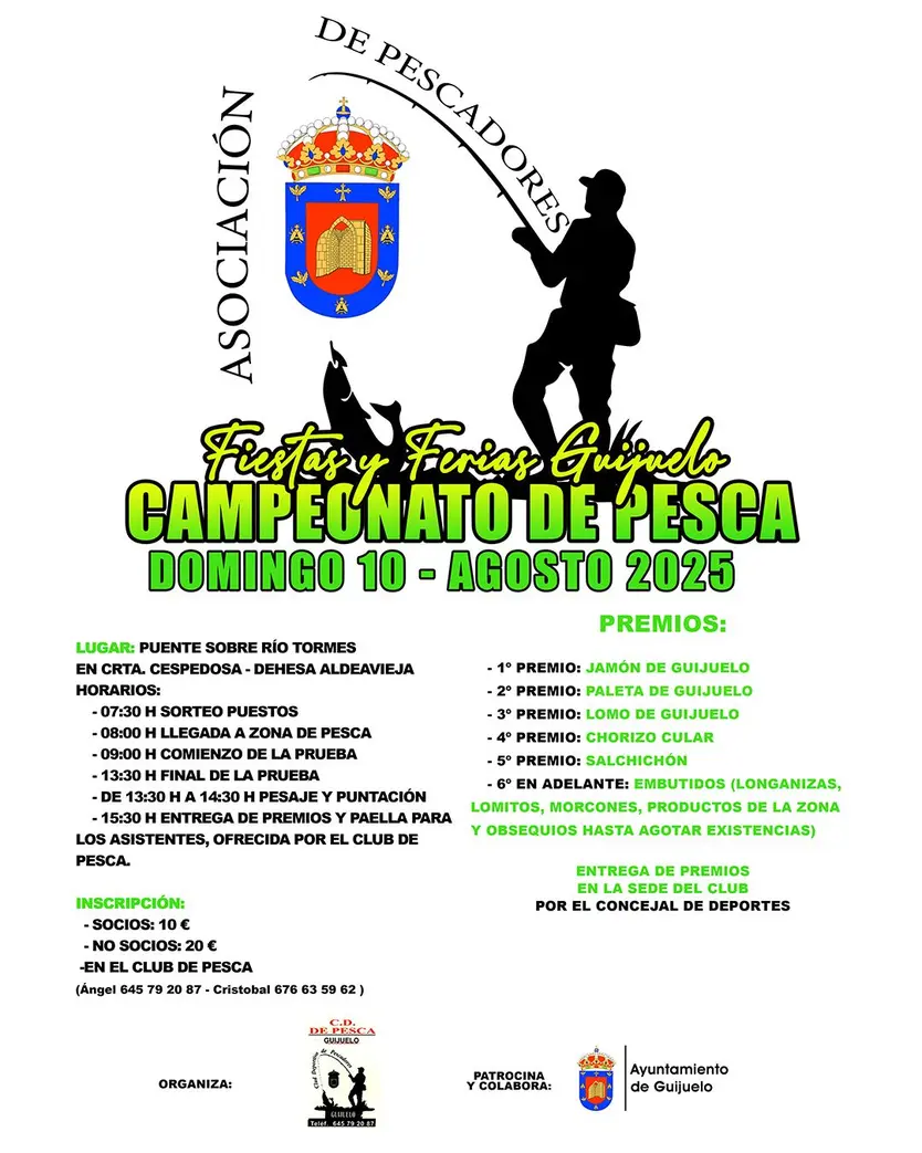 Campeonato de pesca para adultos en Guijuelo