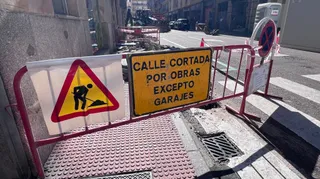 Cortes por obras. Foto de archivo.