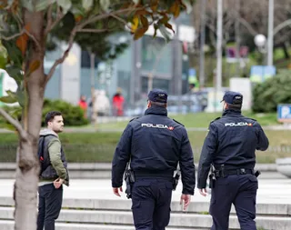 Imagen de recursos de unos agentes de la Policía Nacional en Madrid. EP