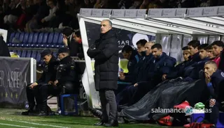 Pablo López, durante el Unionistas - Ourense CF | FOTO SALAMANCA24HORAS.COM