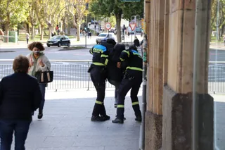 Accidente de moto en Plaza España (1)