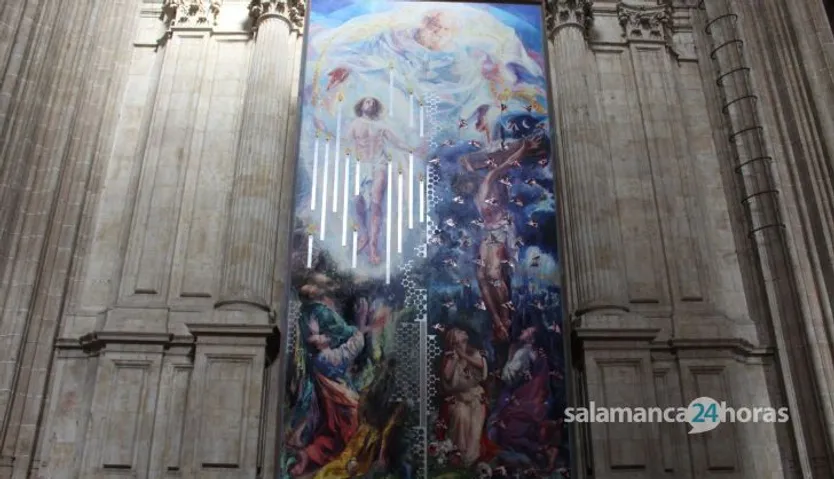 Inauguración de la obra de Florencio Maíllo en la Catedral de Salamanca.