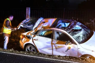 Un herido en la SA 220 entre Ciudad Rodrigo y Tenebrón. Foto Vicente ICAL (3)