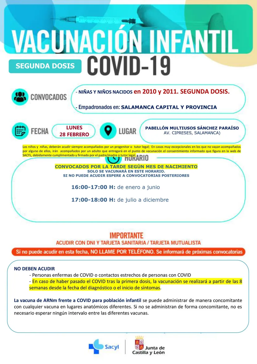 Segunda dosis 2010 2011 Multiusos