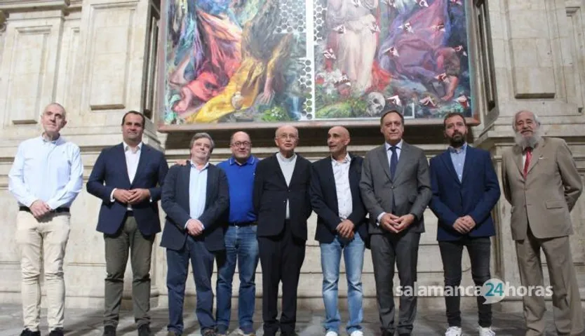 Inauguración de la obra de Florencio Maíllo en la Catedral de Salamanca.