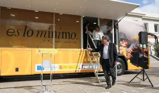 Autobús Ingreso Mínimo Vital | EUROPA PRESS