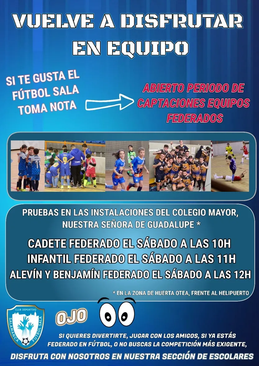 Cartel de las captaciones del FS Salamanca