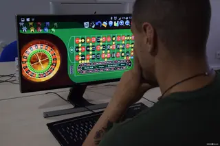 Juegos online. Foto de archivo