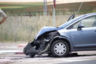 Accidente a la altura de Barbadillo, en la N-620, en el mediodía de este sábado | Fotos: Andrea M.