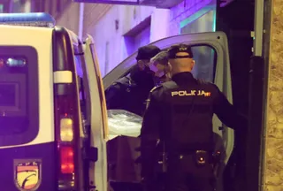 Policía Nacional en la carretera de Ledesma