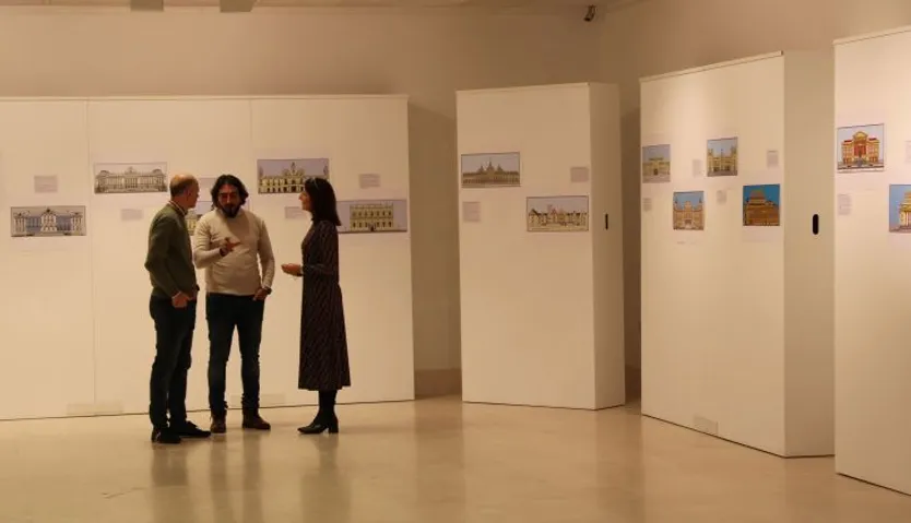 Exposición con las obras de