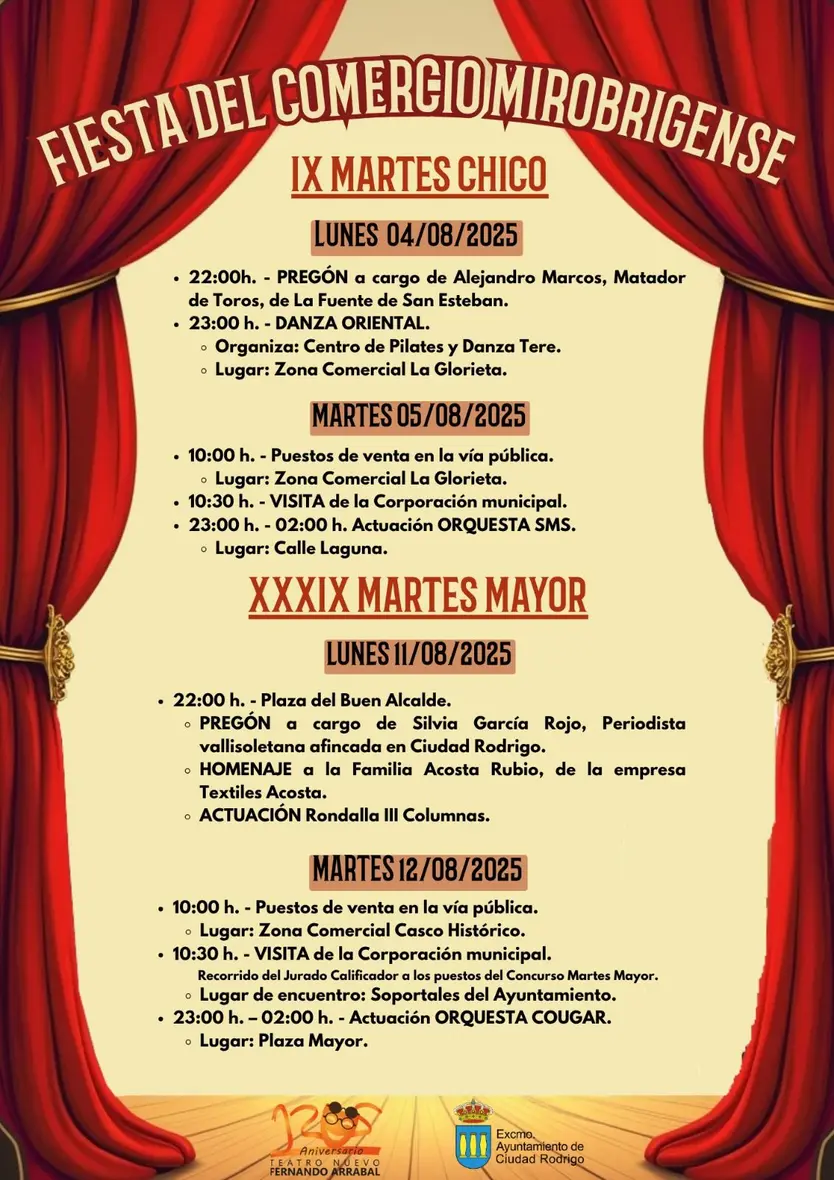 Cartel Programación Martes Chico y Martes Mayor