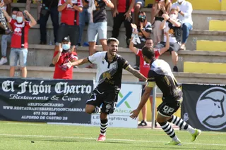 Rayco celebra el 1-0 ante el Extremadura / FOTO SALAMANCA24HORAS.COM