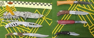 La Guardia Civil decomisa 7 armas blancas en fiestas patronales del Valle de Navas