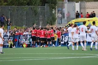 El Salamanca CF UDS celebra un gol en el San Casto.