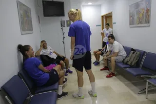 Pruebas médicas de las jugadoras de Perfumerías Avenida.