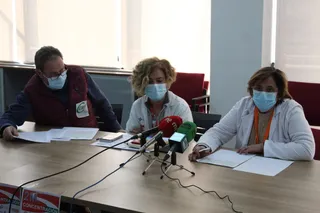 Rueda de prensa de CSIF, UGT y CCOO pidiendo a la Junta mejoras a la sanidad pública (1)