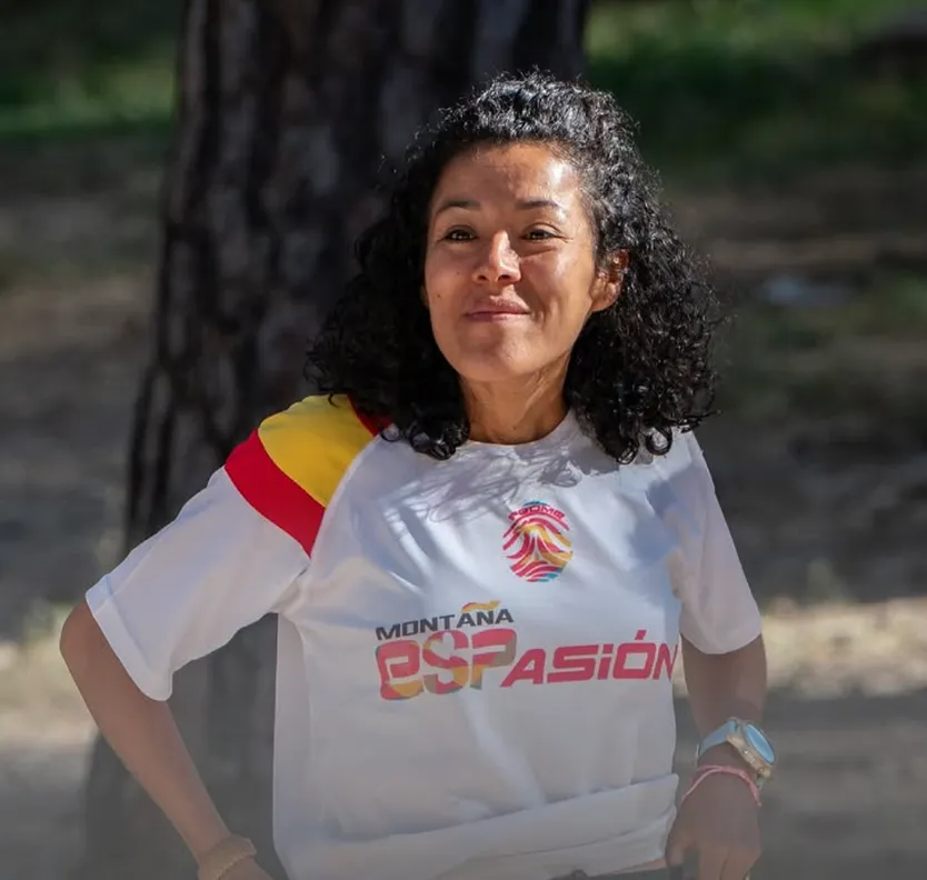 Juana Montaño con la camiseta de la selección española