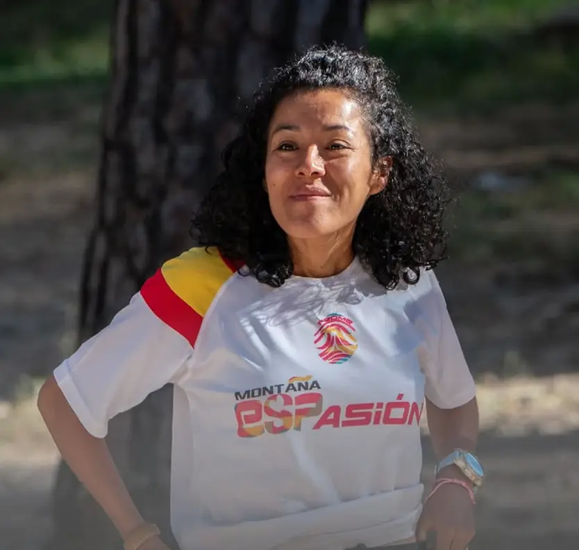 Juana Montaño con la camiseta de la selección española