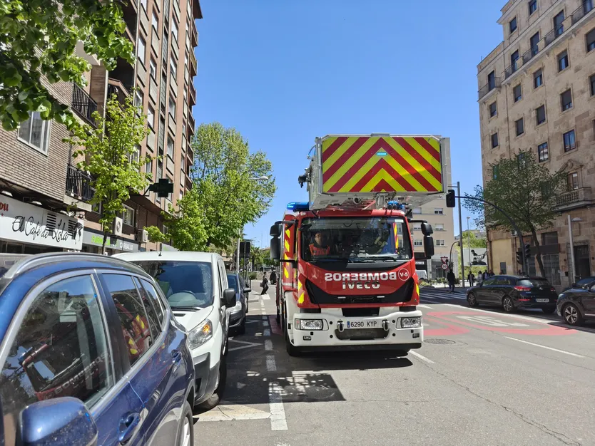 Bomberos en el apagón masivo en Salamanca