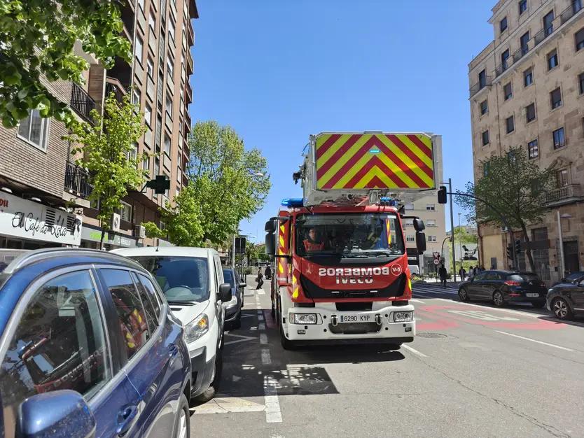 Bomberos en el apagón masivo en Salamanca