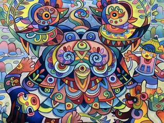 Exposición de pintura de arte chino en el Teatro Liceo