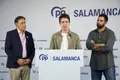 Carbayo, Dancausa y Ángel Porras durante su intervención ante los medios de comunicación en la tarde de este martes