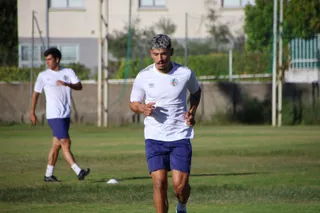Servetti, en un entrenamiento con el Salamanca CF UDS | Andrea