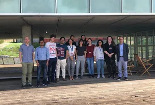 Manuel Sánchez Malmierca, a la derecha, con su grupo en el INCYL