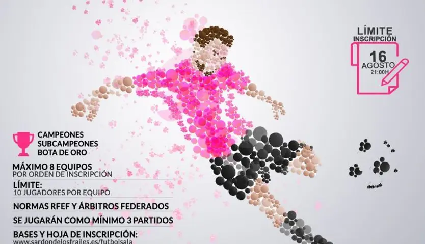 Cartel del tercer torneo de fútbol sala en Sardón de los Frailes.