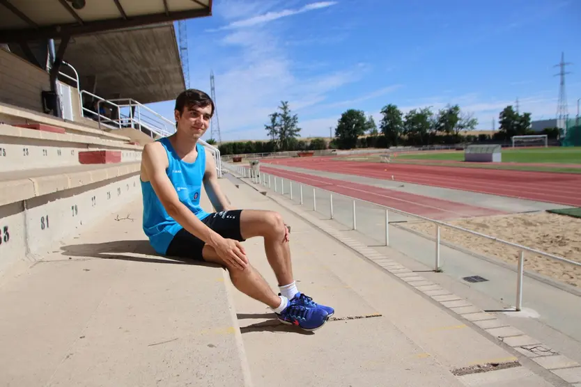 Diego Ruiz antes de su viaje a los Juegos Paralímpicos Europeos de la Juventud en Turquía