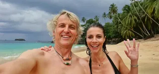 Jesús Calleja junto a Maribel Verdú en una grabación de la octava temporada | Foto: Twitter
