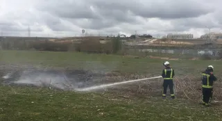 Los Bomberos sofocan dos incendios de pastos junto a Los Cipreses y Ciudad Jardín