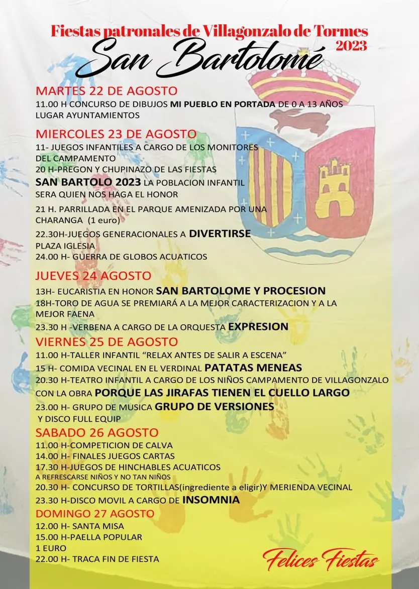 Programa de fiestas Villagonzalo 2023